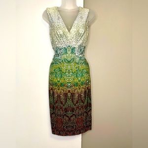 Calvin Klein dress, size 2, multi-tone snake print